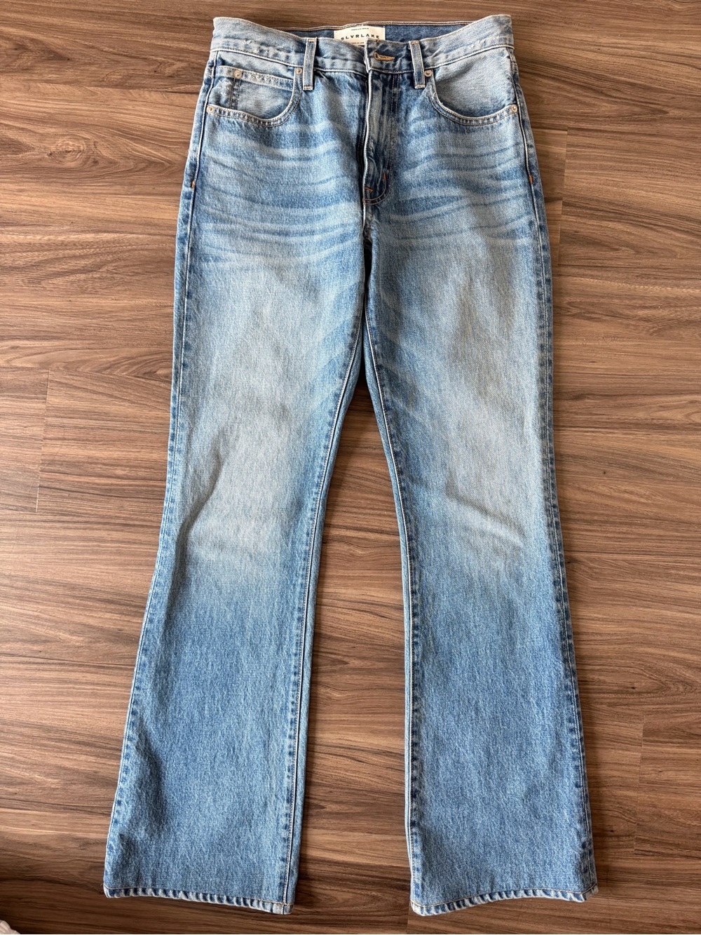 SLVRLAKE Mid Rise Wide Leg Jeans